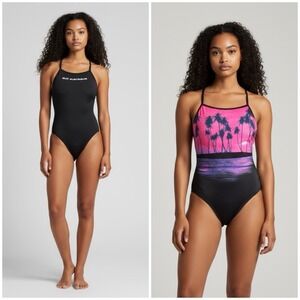 2 Women's SLIX AUSTRALIA One Piece Training Swimsuit Bundle AU Size 10